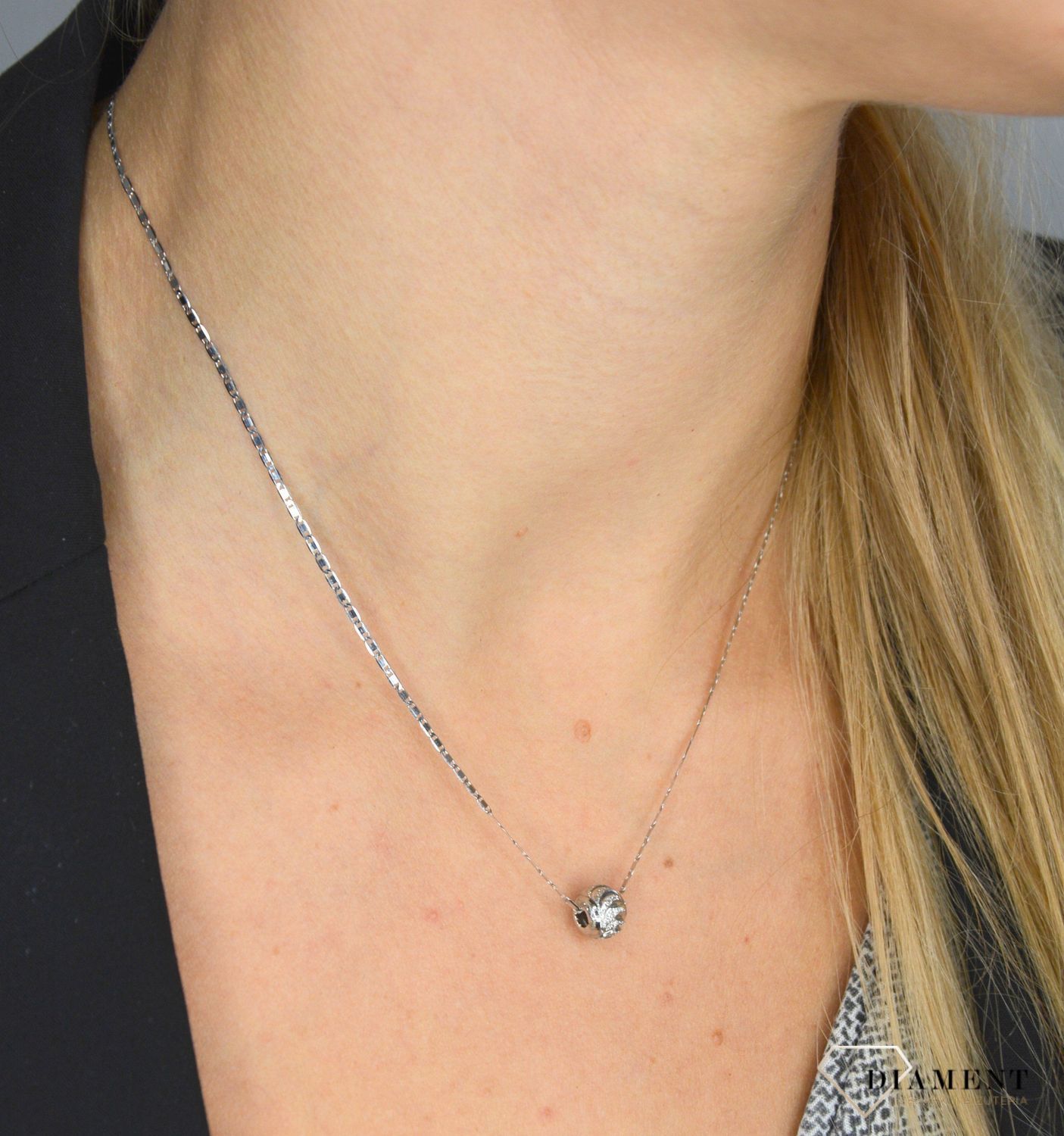 Złoty łańcuszek 585 Białe złoto o szerokości 1,5 mm OUŁ000000-089 585 1,5mm.jpg